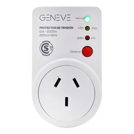 Protector Alta Baja Tension Heladera Lavarropas 10a 220v Color Blanco