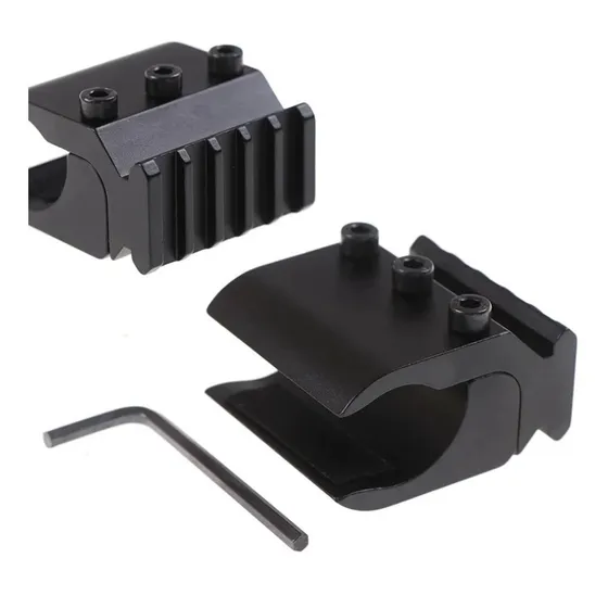 Adaptador Mount Para Cano Calibre 12 Lanterna Trilho 20mm C2