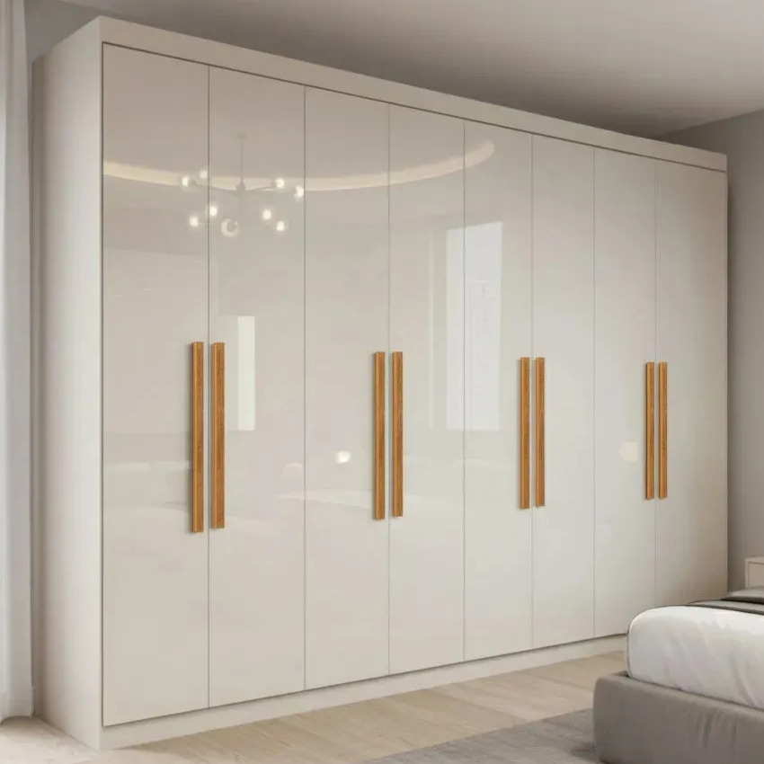 Guarda-Roupa Casal Paris 8 Portas 4 Gavetas Branco