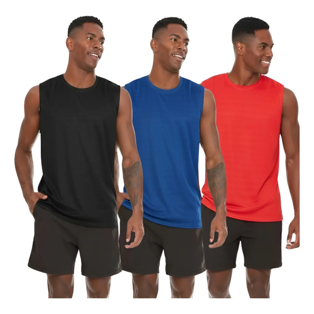 Kit 3 Regata Masculina Dryfit Academia Treino Fitness Lisa