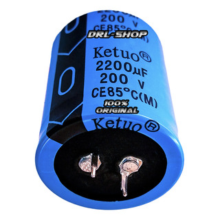 Kit 2 Capacitor 2200uf 200v Azul Ketuo Solda Taramps Usina Kit 2 Capacitor 2200uf 200v Azul Ketuo Solda Taramps Usina