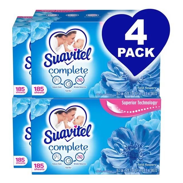 Sábanas Suavizantes Para Secadora Suavitel Field Flowers, 18