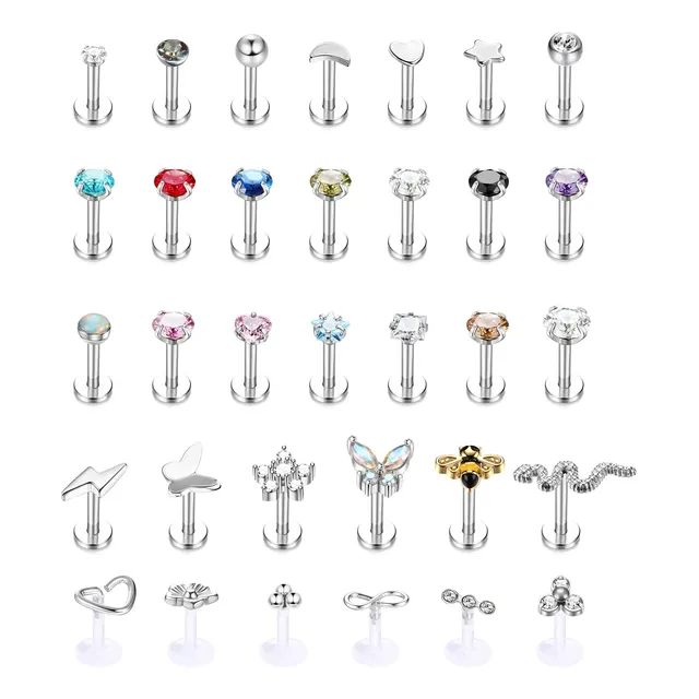 Drperfect Medusa - Piercing De Labio De Acero Inoxidable 16g