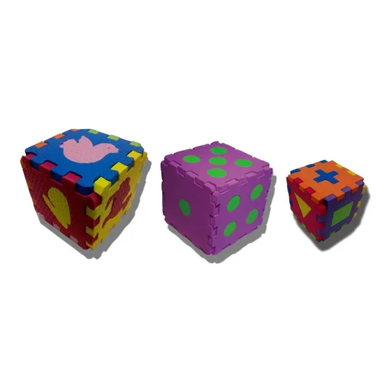 Combo 3 Dados/cubos Encastrables Bebe Niños Infantil Juguete