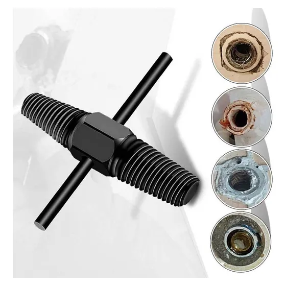 Extractor De Tornillo, Herramienta De Extracción De Tornillos De Tubo De Agua De Doble Uso, Removedor De Pernos Rotos Para Llave De Válvula De Tubos De 1/2 Pulgada 3/4 Pulgadas