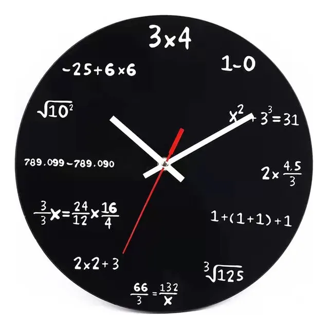Akaha Reloj Pared Matematica 12  Diseño Artistico Unico Para