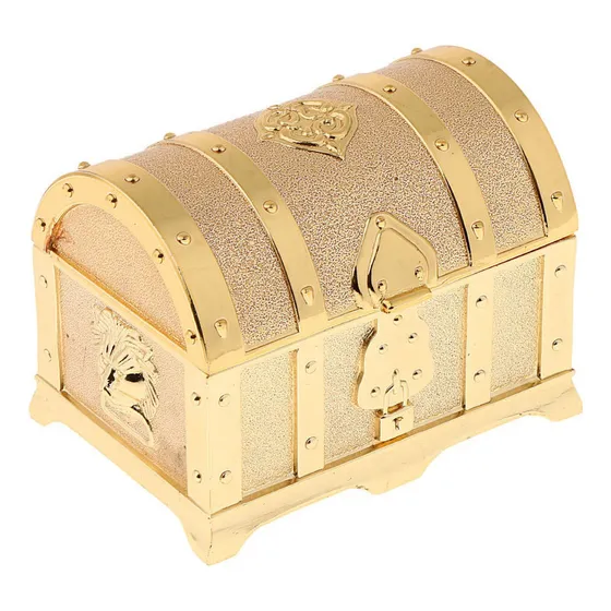 . Caja De Organizador De Almacenamiento De Baratijas Dorado