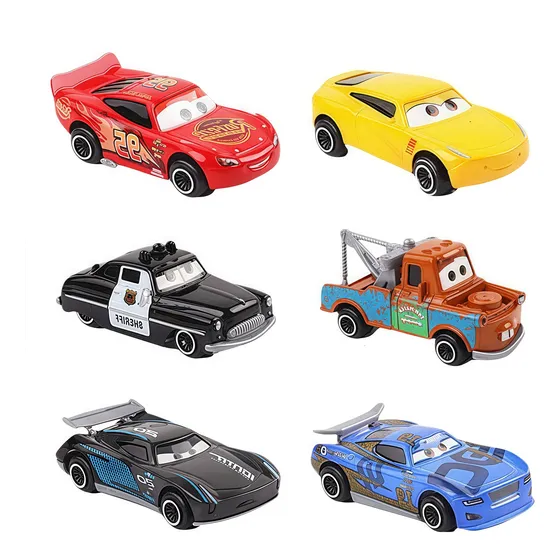 Juego De Vehículos Lightning Mcqueen Para Niños, 6 Unidades
