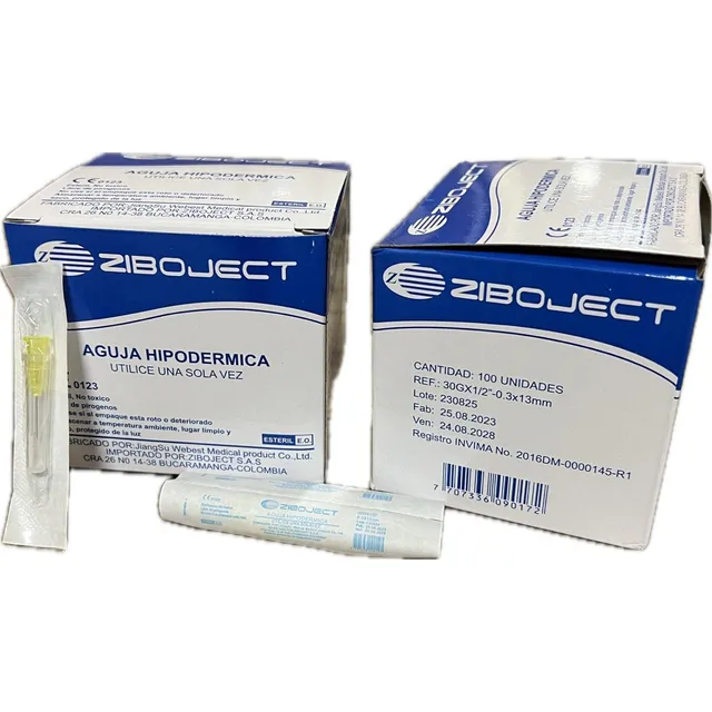  Aguja HiPodérmica 30gx1/2 Caja X 100 Unidades