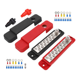 Bloco De Distribuição Power 12 Vias 12v 180a Bus Bar 32pcs Bloco De Distribuição Power 12 Vias 12v 180a Bus Bar 32pcs