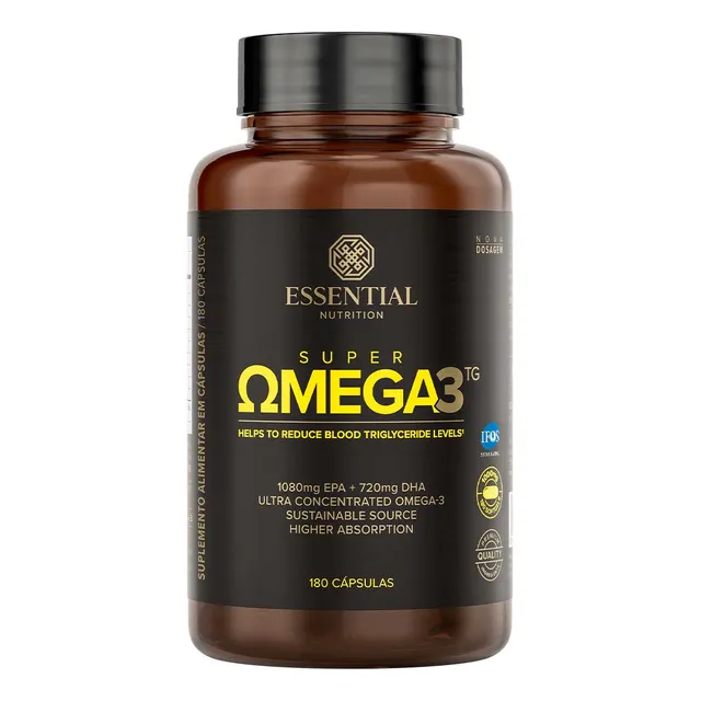 Super Omega 3 Tg Essential Nutrition 180 CĂĄpsulas Super Omega 3 Tg Essential Nutrition 180 CĂĄpsulas
