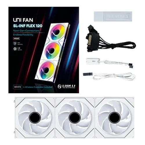 Kit 3 Fans Lian Li Uni Fan Sl Infinity Wireless Rgb 120 Mm Cor
