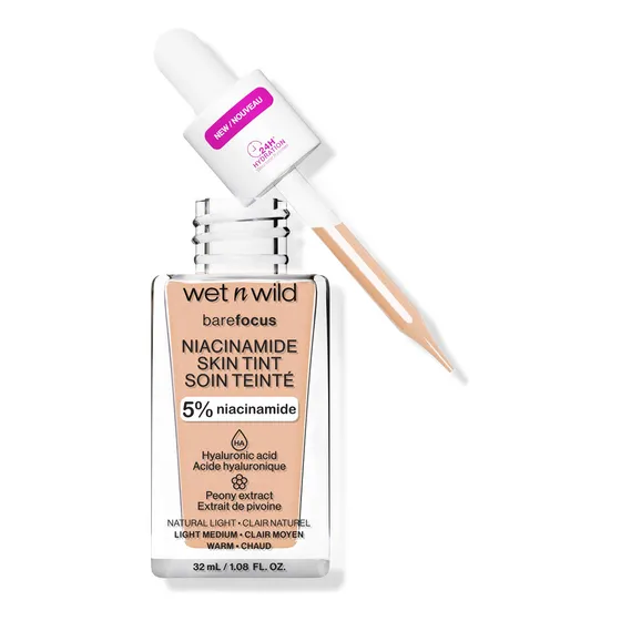 Base Maquillaje Wet N Wild Skin Tint Acido Hialuronico 5%nia Tono Natural Light
