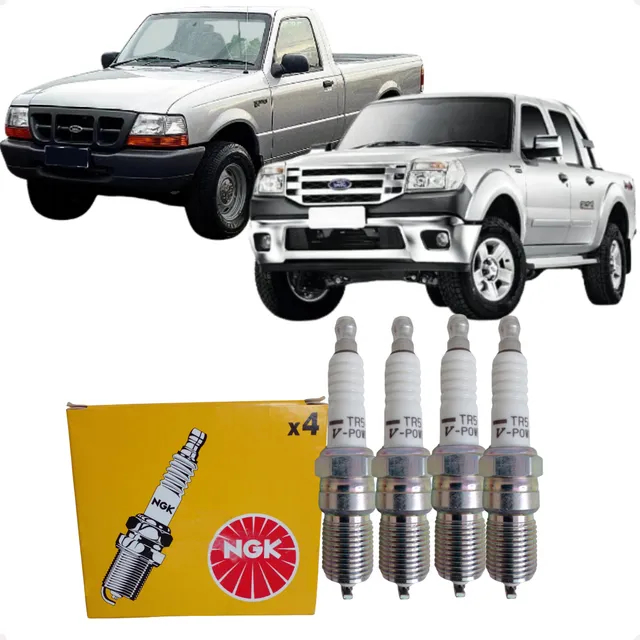 Jogo Velas Ignição Ford Ranger 2.3 16v Gas. 2001 A 2012 Ngk