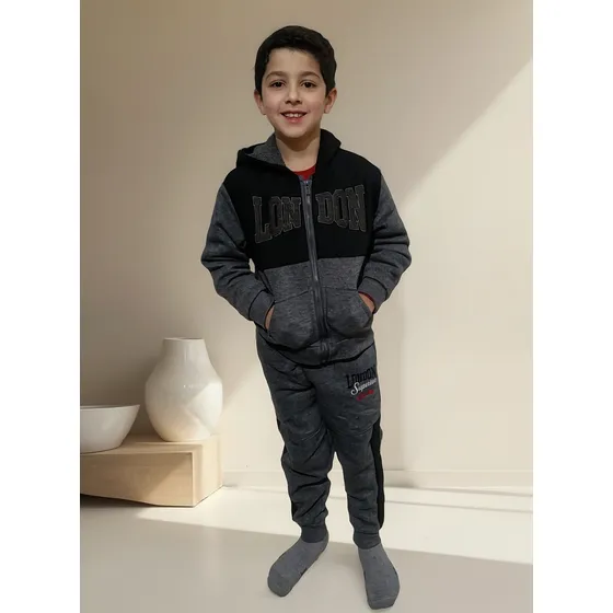 Conjunto Infantil Peluciado Menino Frio Com Capuz Sea Surf