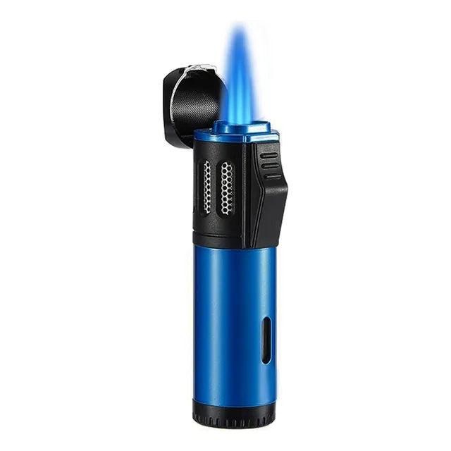 Encendedore Gas Recargables Antorcha Triple 3 Chorros Azul
