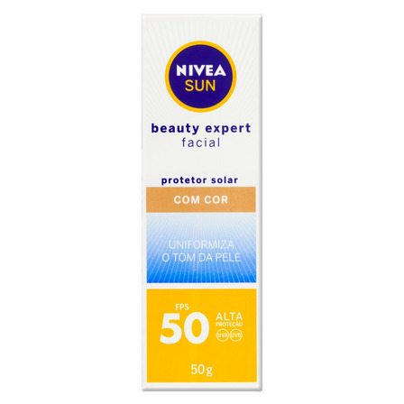 Protetor solar Nivea Sun Beauty Expert com Cor  FPS50 50 g