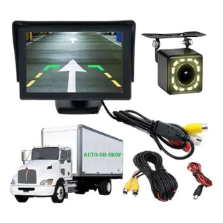 Kit Completo Cámara De Reversa Con Monitor Camioneta Camión Kit Completo Cámara De Reversa Con Monitor Camioneta Camión