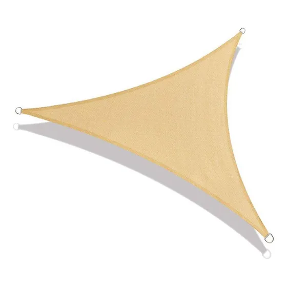 Toldo Tipo Vela Triangular Color Beige 3,6 X 3,6 X 3,6 Mts. Beige