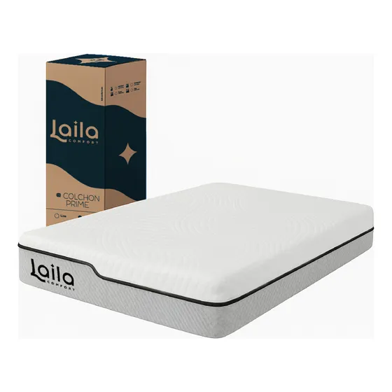 Colchon Matrimonial De Espuma Memory Foam En Caja 135x190x24, Laila Prime