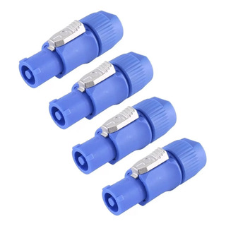 4 Plug Conectores Para Powercon Speakon Neutrick Azules 4 Plug Conectores Para Powercon Speakon Neutrick Azules