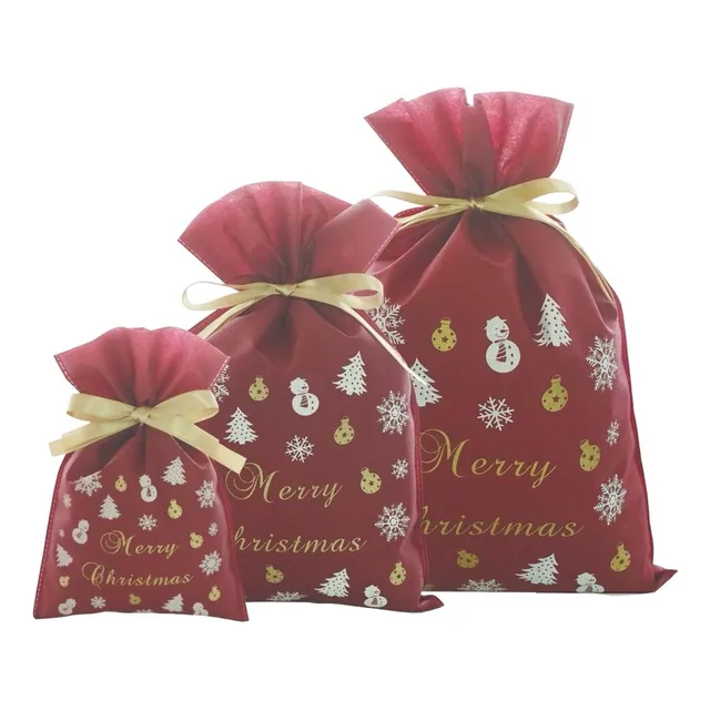 Bolsa De Regalo Roja Navidad 30x45 Cm ( 5 Unidades) 