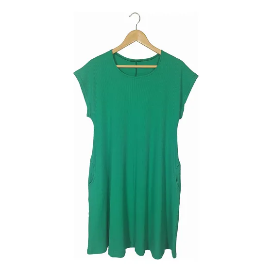Vestido Manga Caída Trapecio Morley Guayacan