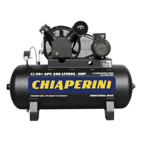 Compressor De Ar 20 Ps 5 Hp 200l 20 Apv Chiaperini Trif.