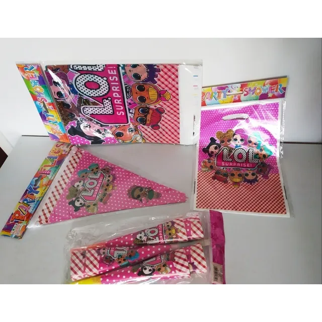 Mantel Bolsa Cotillones Trompeta Lol Para Cumpleaños Fiesta