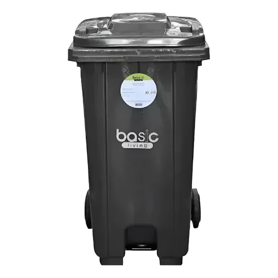 Pipote Contenedor Basura 120lt 55x47x95cm Ruedas Pedal Basic