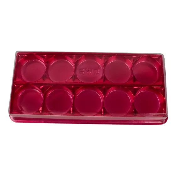 1 Paq C/10 Caja Rectangular Para Bombones Bwb Cod 14002 Rojo
