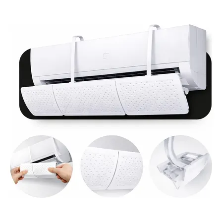 Defletor Ar Condicionado Split 56-96cm Ajustável Universal Branco