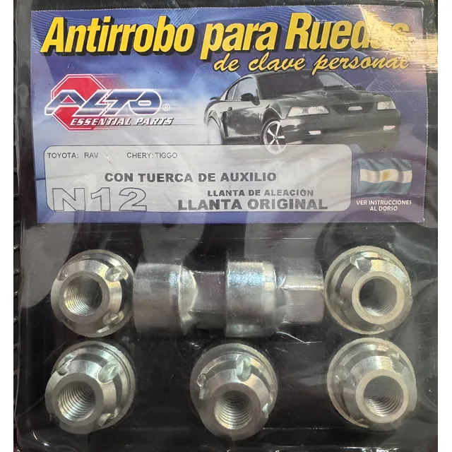 Tuerca Antirrobo Toyota Rav4 Llanta Aluminio Con Auxilio