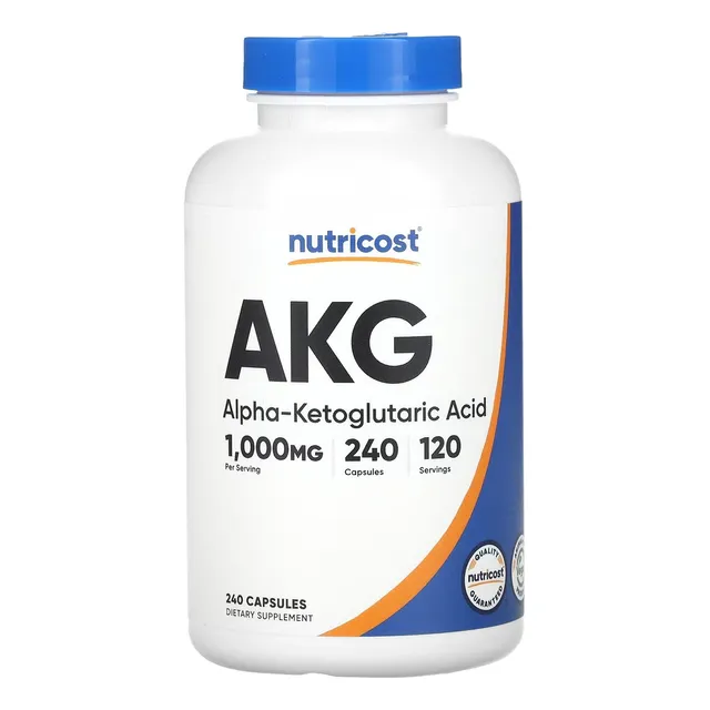 Nutricost Akg Ácido Alfa-cetoglutárico 1000 Mg 240 Caps Sabor Sin Sabor