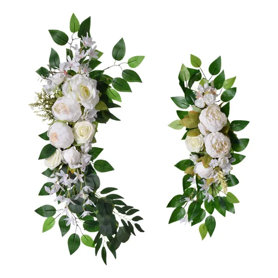 Boda Rústica Arco Flor Centro De Mesa Guirnalda 2pcs 70+60cm