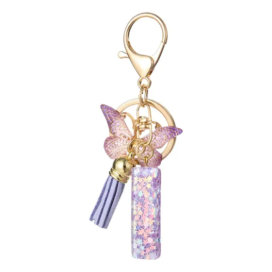 Chaveiro Com Pingente Com 26 Letras Em Forma De Borboleta E 