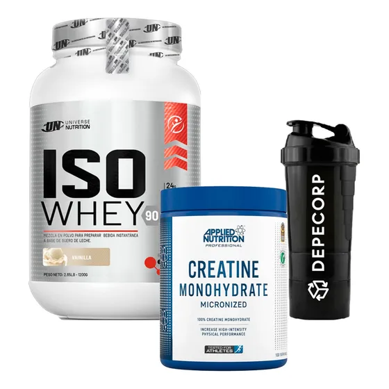 Pack Iso Whey 1.1kg +creatina Applied Nutrition 500gr+shaker