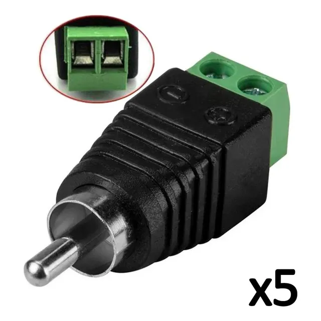 Conectores Rca Macho Atornillable Audio Cámaras Cctv
