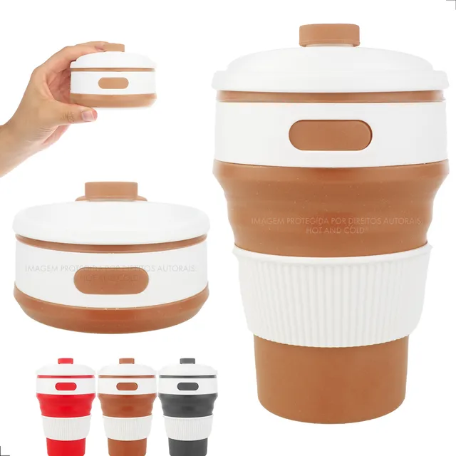 Copo De Silicone Retrátil Dobrável - Ecológico Reutilizável