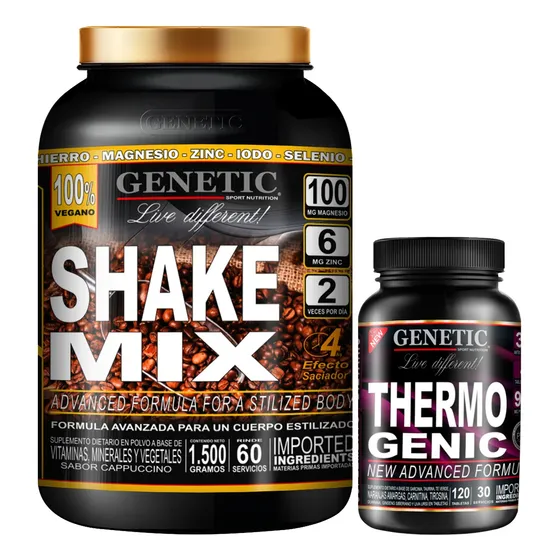 60 Días Batido Shake Mix Quemador Thermogenic Ripped Genetic