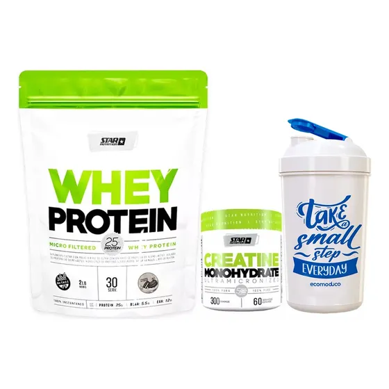 Star Nutrition Combo Whey Protein + Creatina 300gr + Vaso