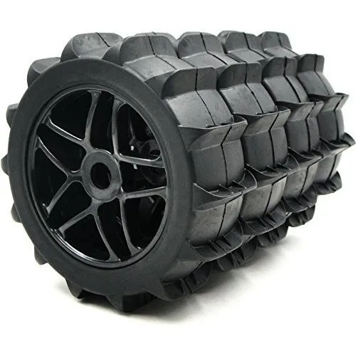 Hobbysoul 4pc Rc 1/8 Paddles Buggy Tires Hex 17mm Wheels For