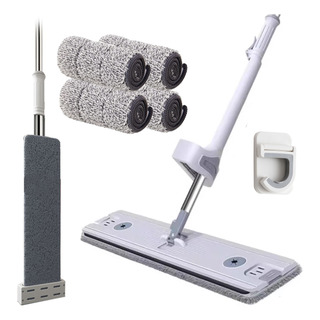 Trapeador De Microfibra ,spin 360°mágico Mop Con 4 Repuestos Trapeador De Microfibra ,spin 360°mágico Mop Con 4 Repuestos
