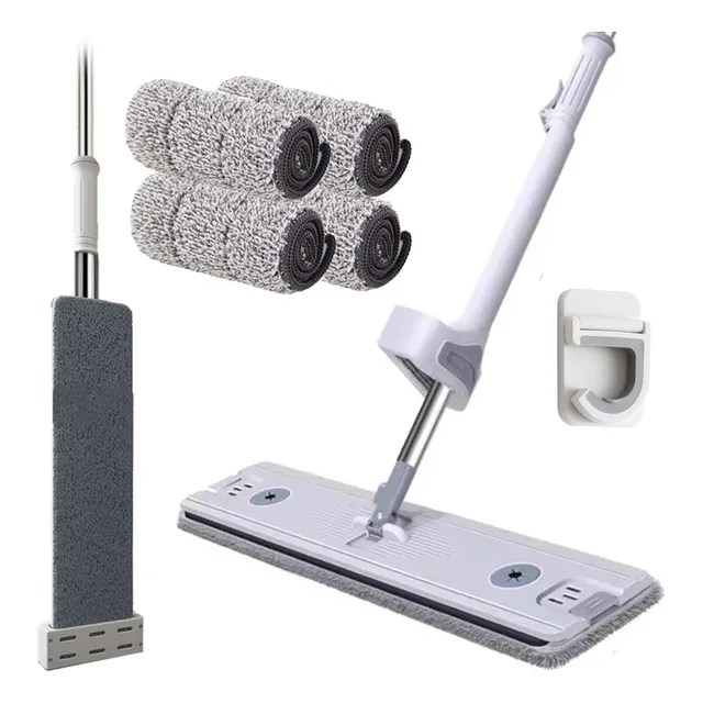 Trapeador De Microfibra ,spin 360°mágico Mop Con 4 Repuestos