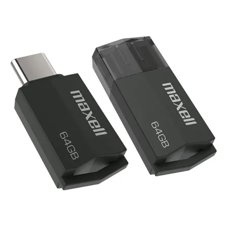 Pendrive Maxell Usbtc Tipo C 64gb 3.2 Negro