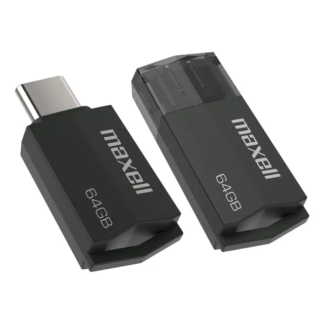 Pendrive Maxell Usbtc Tipo C 64gb 3.2 Negro