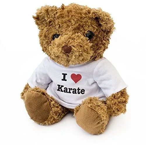 Nuevo - Me Encanta Karate - Oso De Peluche - Lindo Lfqf6