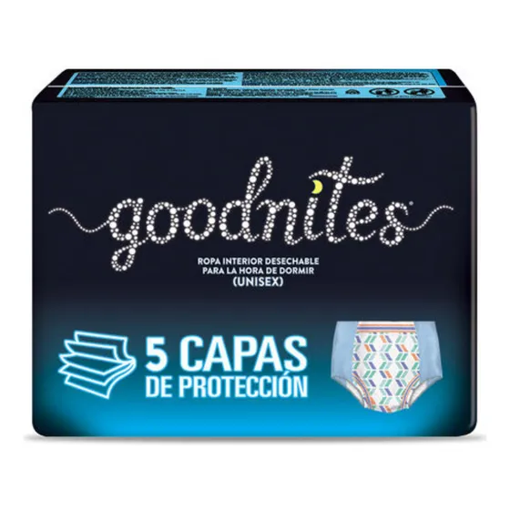 Pañal Huggies Goodnites Talla M 14 Und