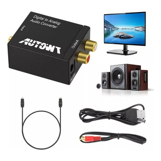 Adaptador Coaxial Digital Autowt Toslink C/cable Óptico Adaptador Coaxial Digital Autowt Toslink C/cable Óptico