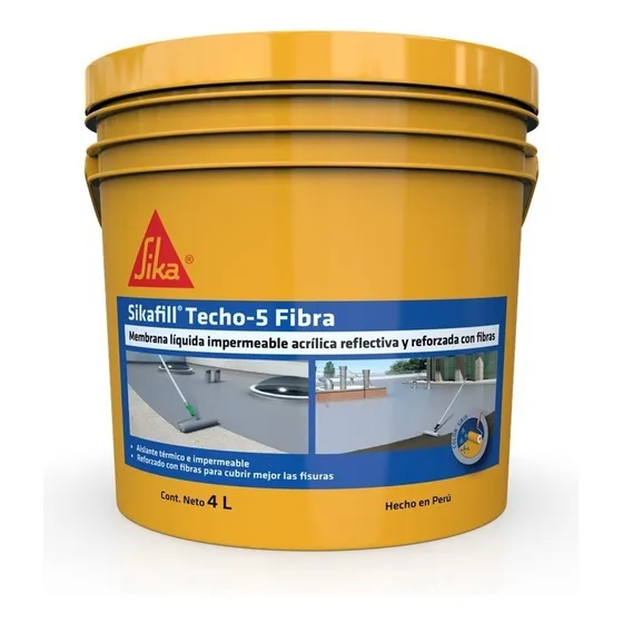 Membrana Impermeabilizante Sikafill Techo-5 Fibra 4 L
